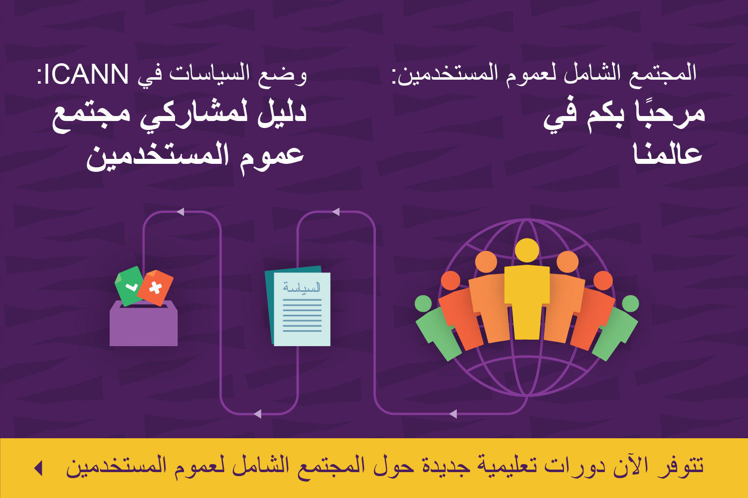 ICANN Learn now hosts two new courses about the At-Large community: ICANN At-Large: Welcome to Our World provides an introduction to the At-Large community. ICANN Policy Development: A Guide for At-Large Participants delivers a working knowledge of the ALAC policy advice development process and the various policy development opportunities for the At-Large community to join at ICANN.