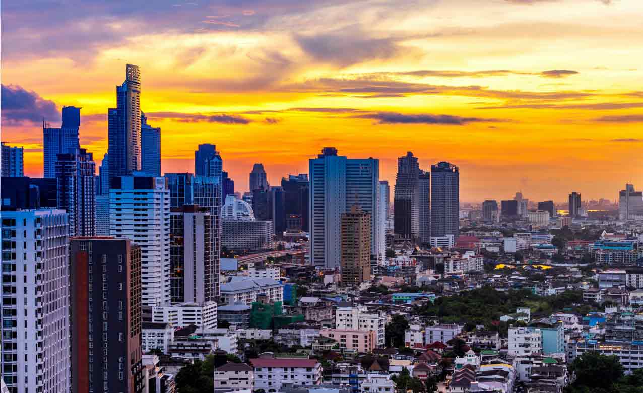A cityscape aerial view of Nairobi, Kenya.